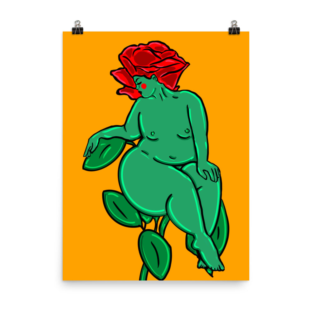 "Romanticizing Solitude" art print by ArtistNatalie, framed in a room setting