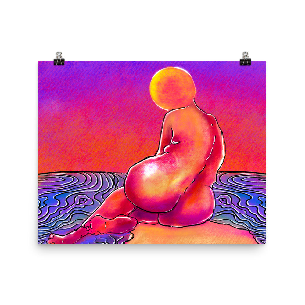 "Sunset On The Old Me" art print by ArtistNatalie