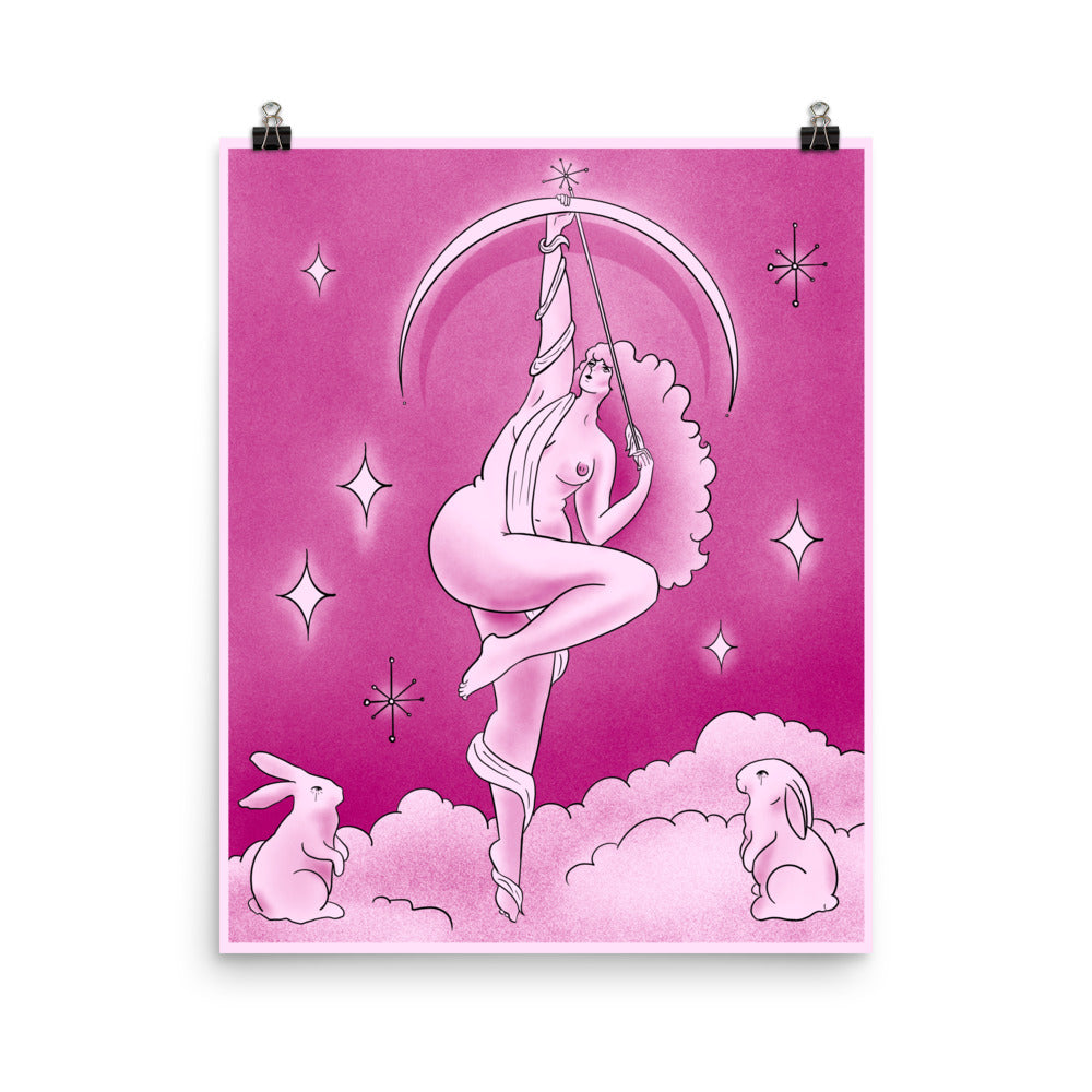 "Pink Artemis" art print by ArtistNatalie