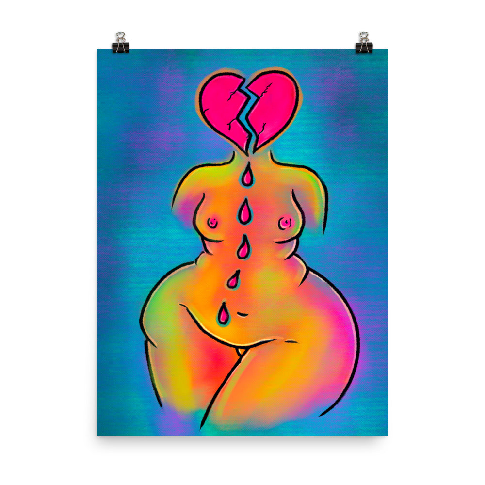 "My Bleeding Heart Is A Gift" art print by ArtistNatalie, framed in a room setting