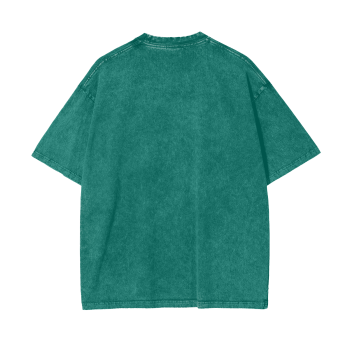 "Truest Reflection" acid-washed heavyweight cotton tee by ArtistNatalie, back view