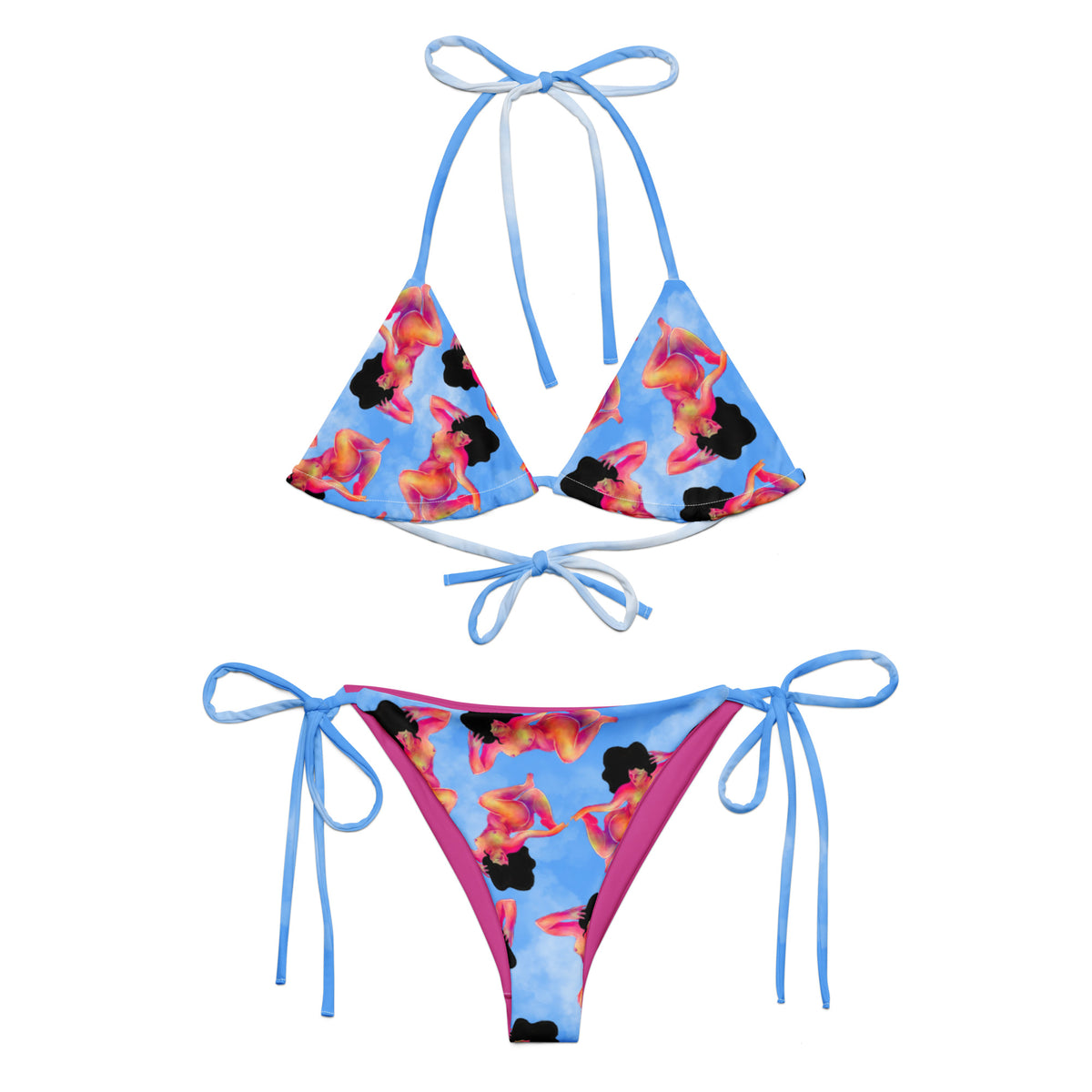 "Thank You for Letting Me Be Myself" recycled string bikini by ArtistNatalie