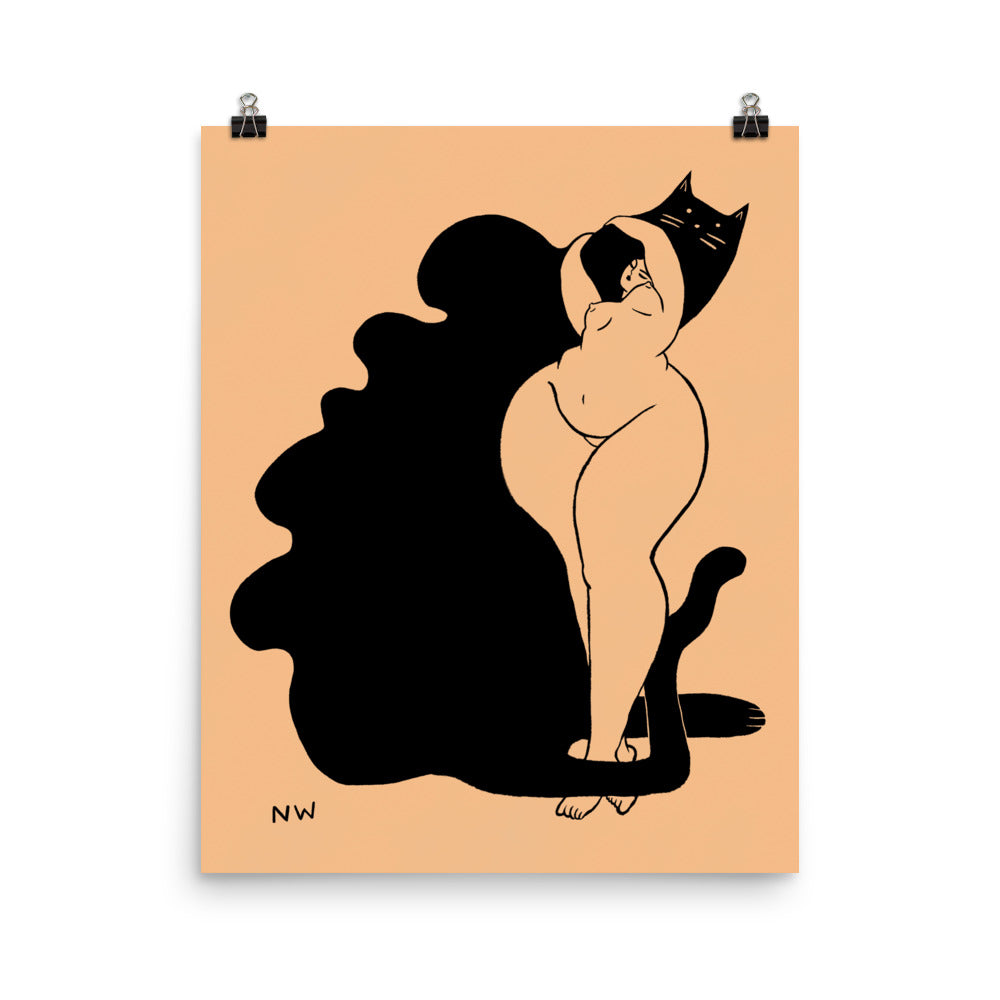 "Not Without My Shadow" art print by ArtistNatalie, framed in a room setting