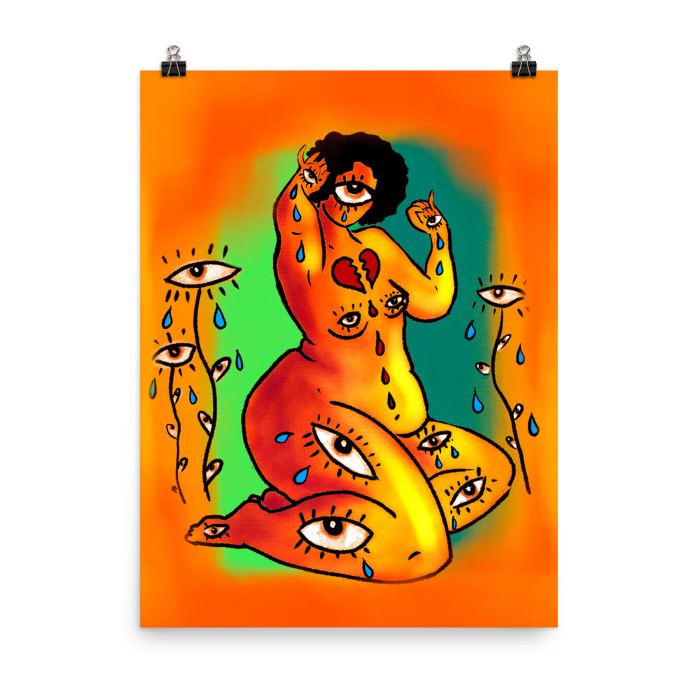 "Witnessing I" art print by ArtistNatalie, framed in a room setting