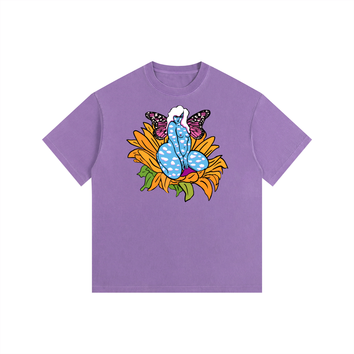 "Fairy" retro washed cotton tee by ArtistNatalie