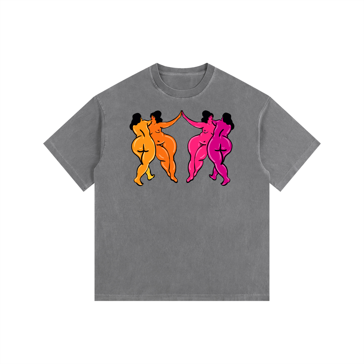 "Sunset" retro washed cotton tee by ArtistNatalie, photo 5