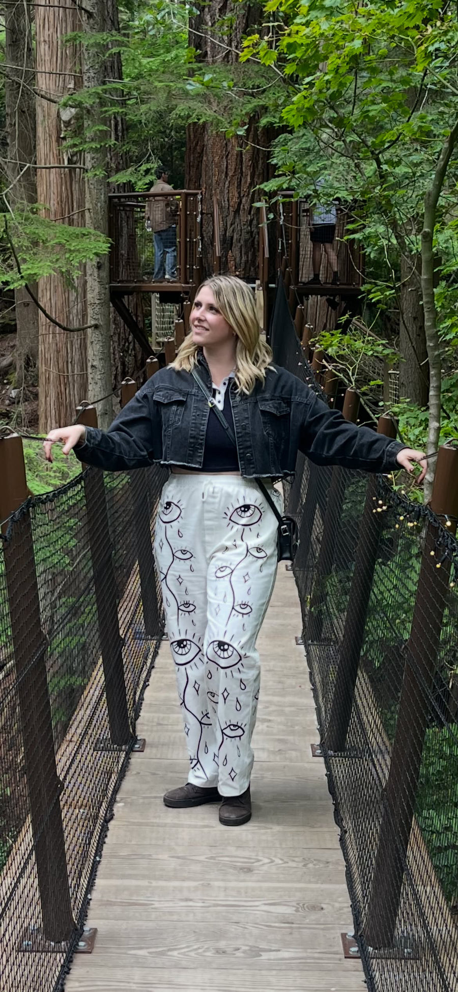 Customer wearing Eye Wonder Straight Leg Pants | 100% Cotton