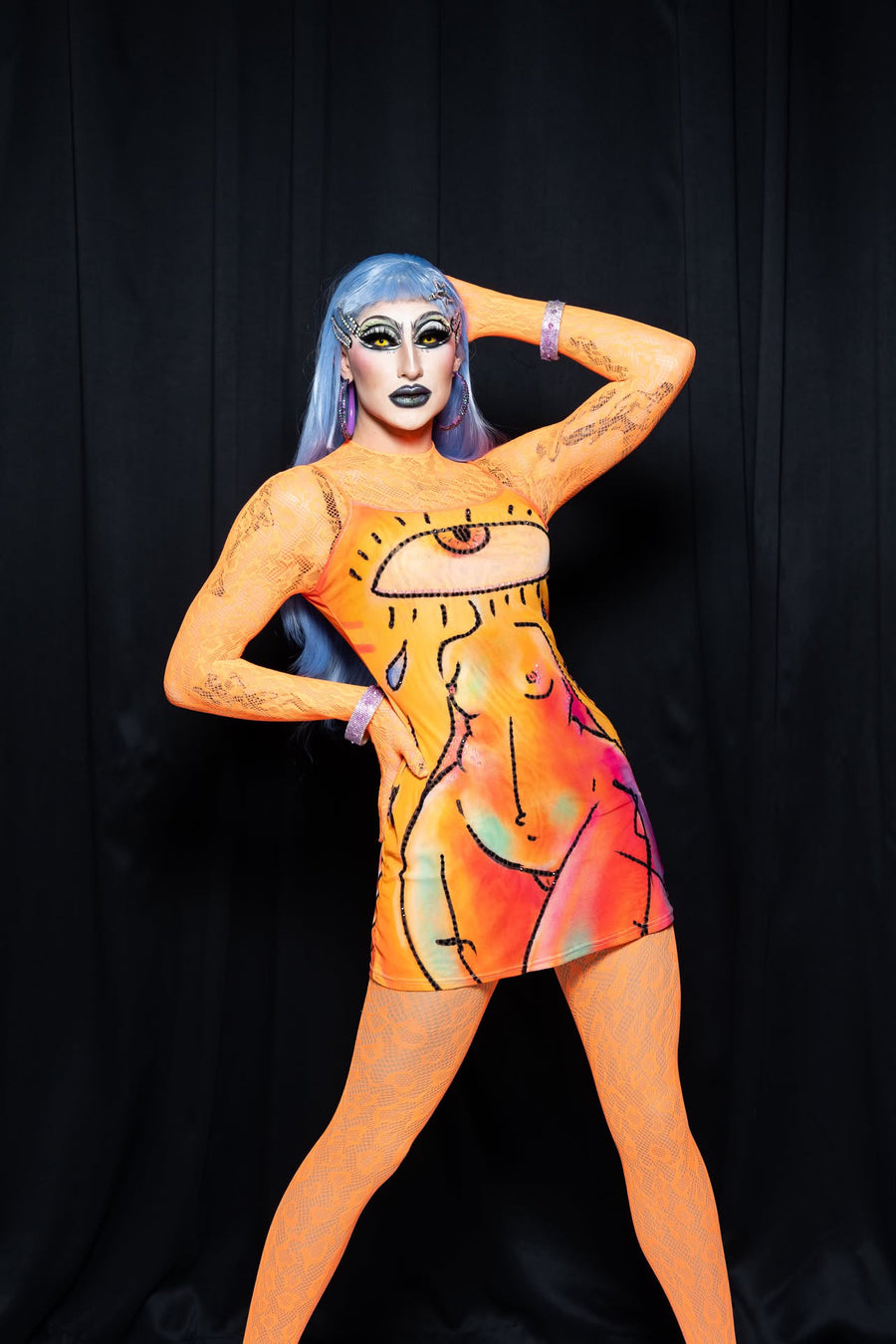 Customer wearing Eye Am Mesh Dress