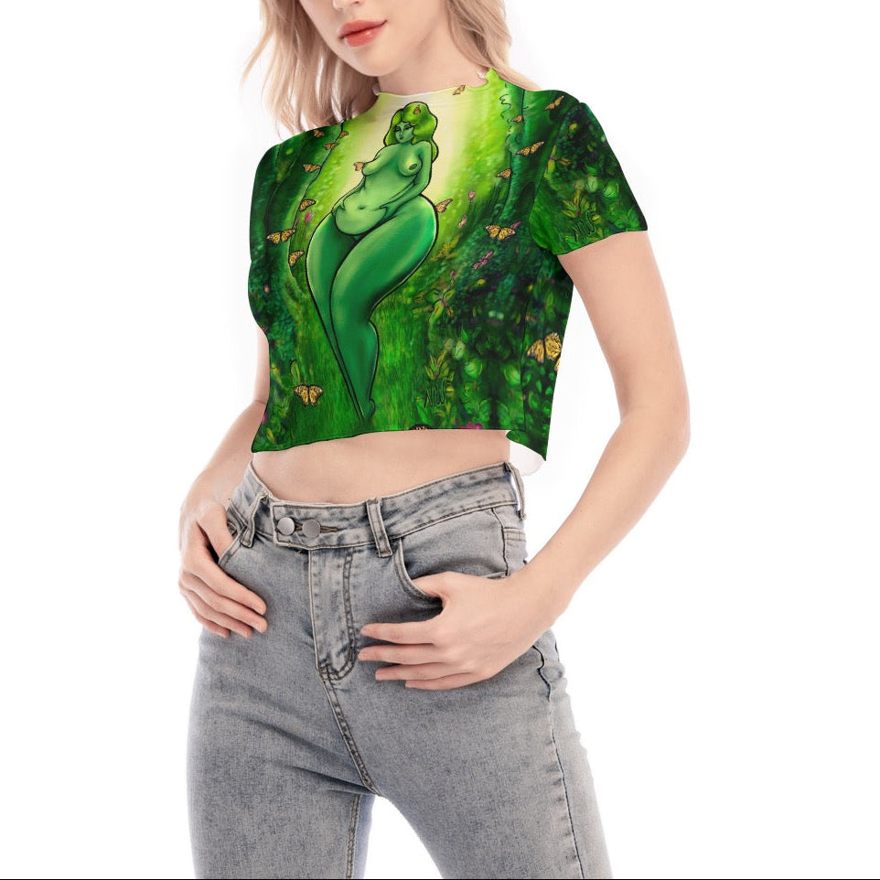 "Body of Light" mesh ultra-cropped top by ArtistNatalie, detail view