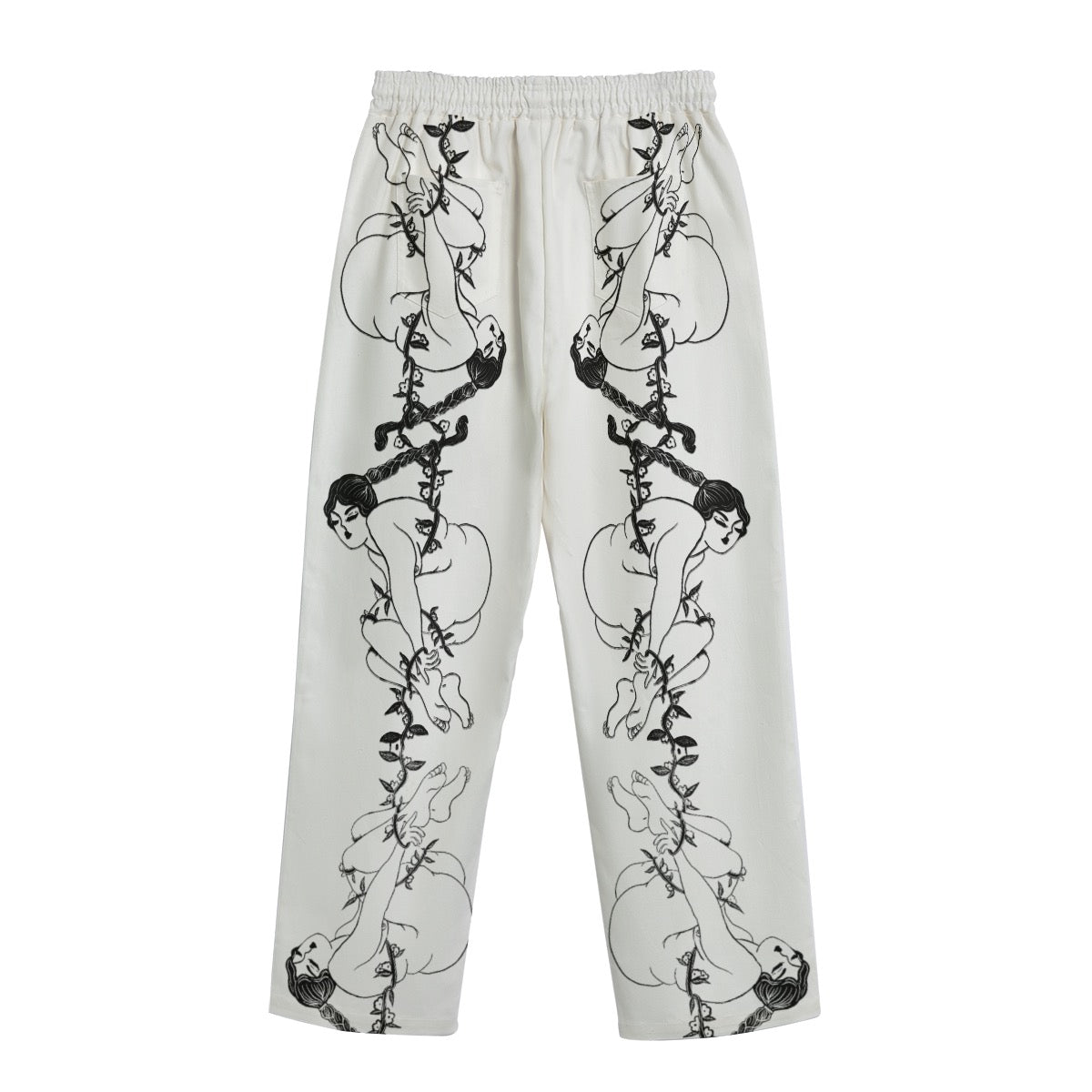 "Trust" cotton straight leg pants by ArtistNatalie, styled view