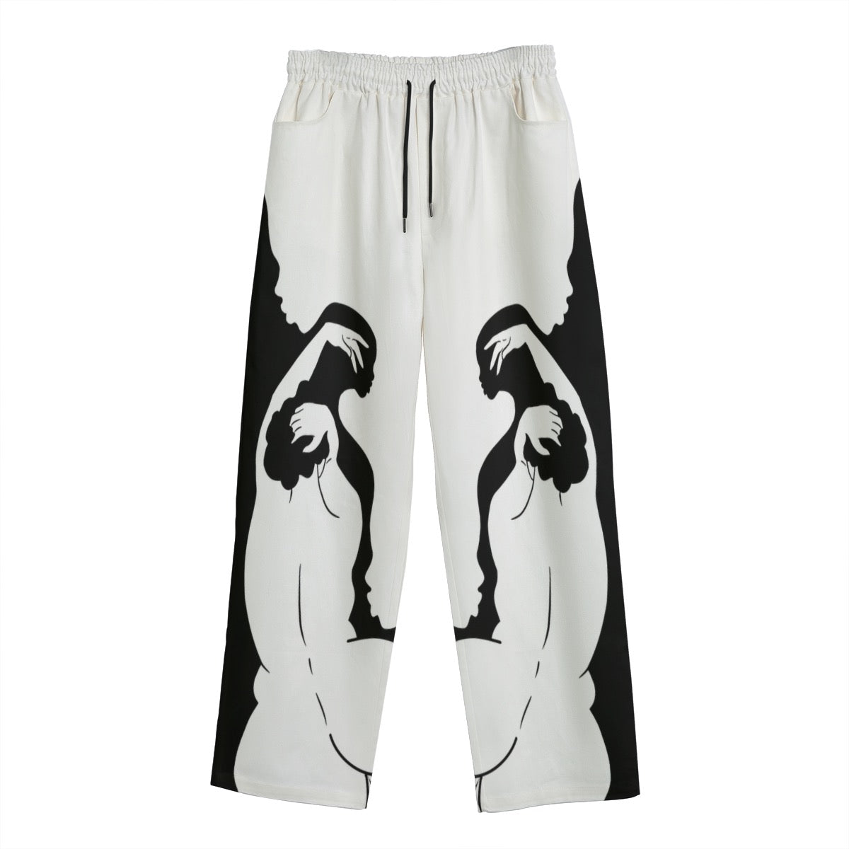 "Shadow" cotton straight leg pants by ArtistNatalie, back view