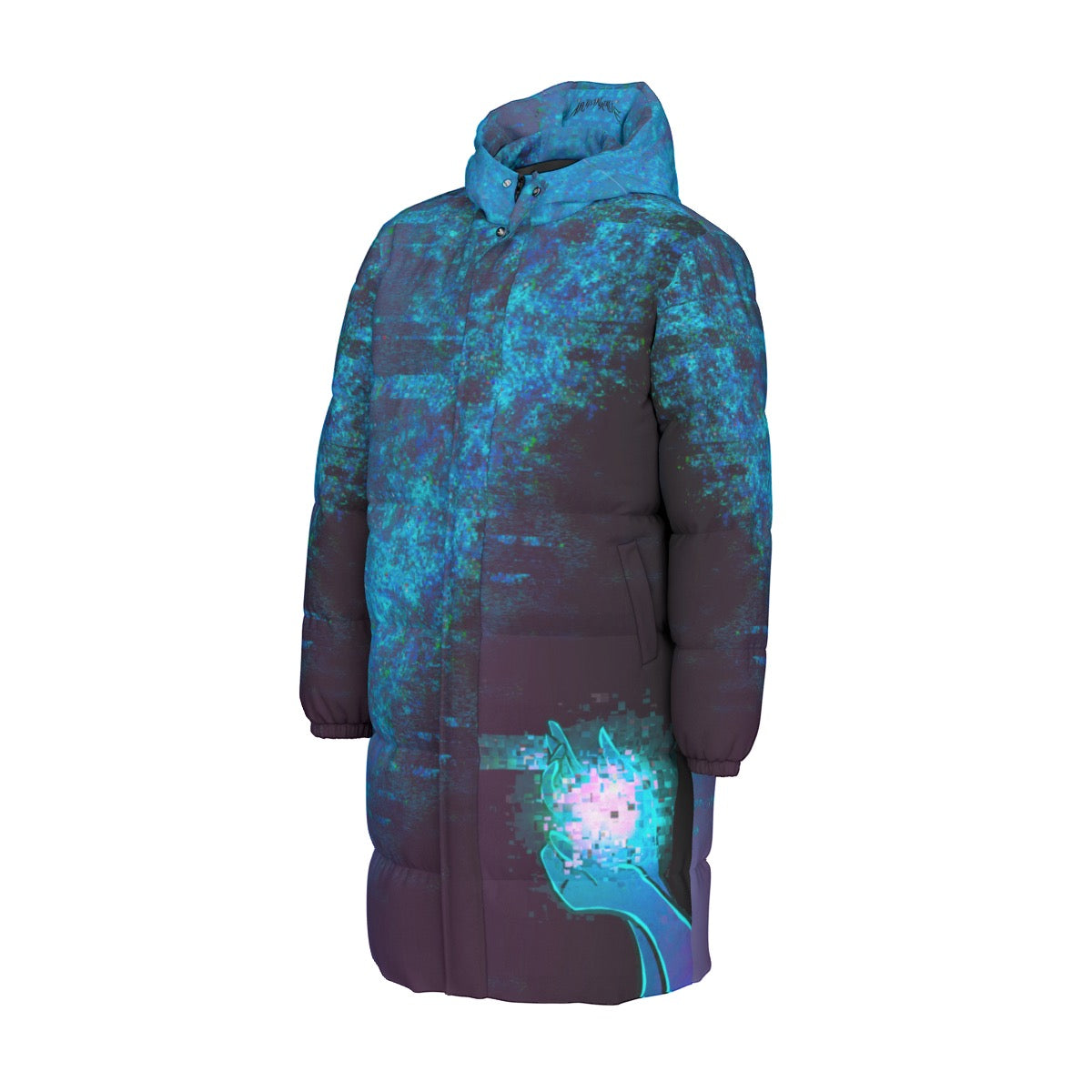 "Energy" long down puffer coat by ArtistNatalie, photo 7