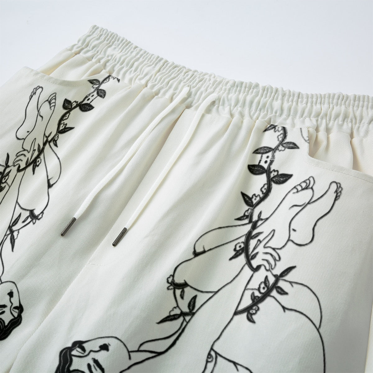 "Trust" cotton straight leg pants by ArtistNatalie, back view