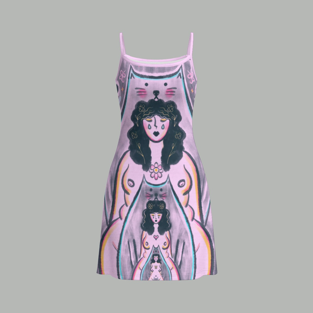 "Endless Being" mesh dress by ArtistNatalie, front view