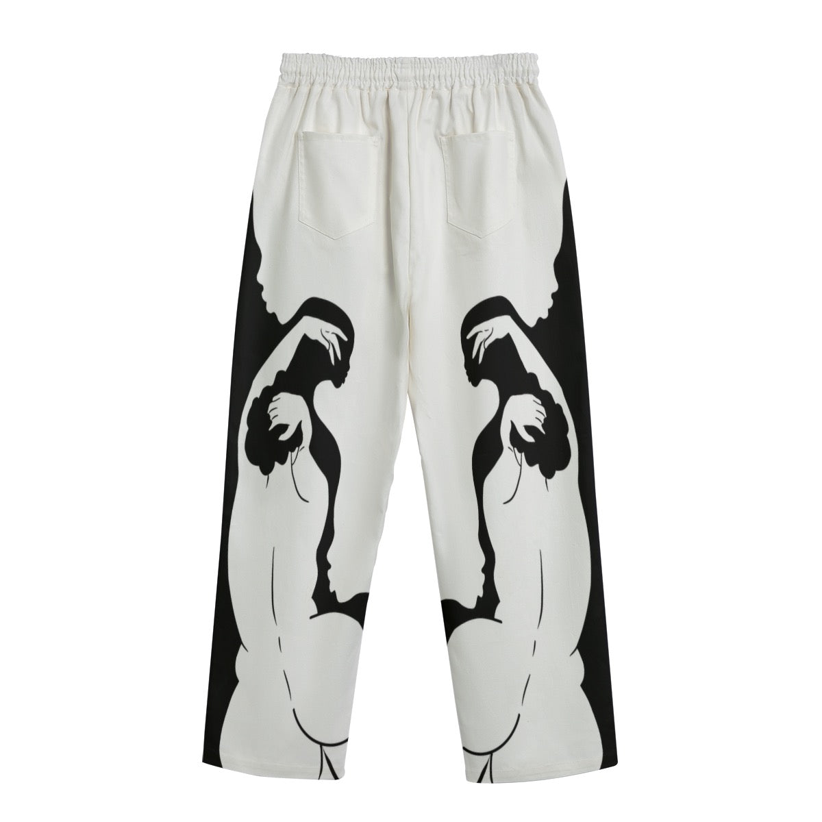 "Shadow" cotton straight leg pants by ArtistNatalie, detail view