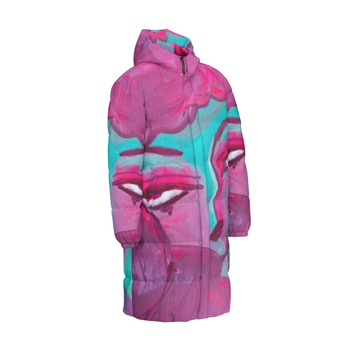 "Zoom Out" long down puffer coat by ArtistNatalie, alternate view