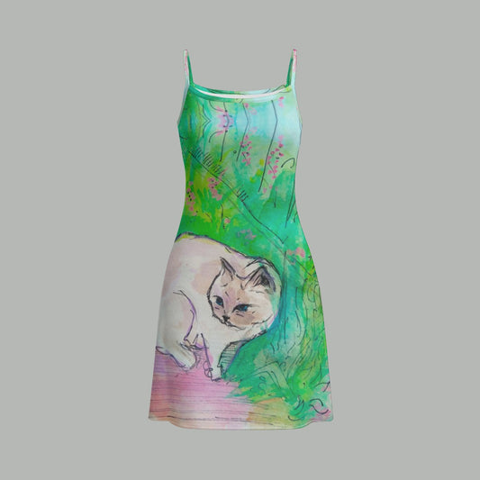 "Kitty" mesh dress by ArtistNatalie, front view