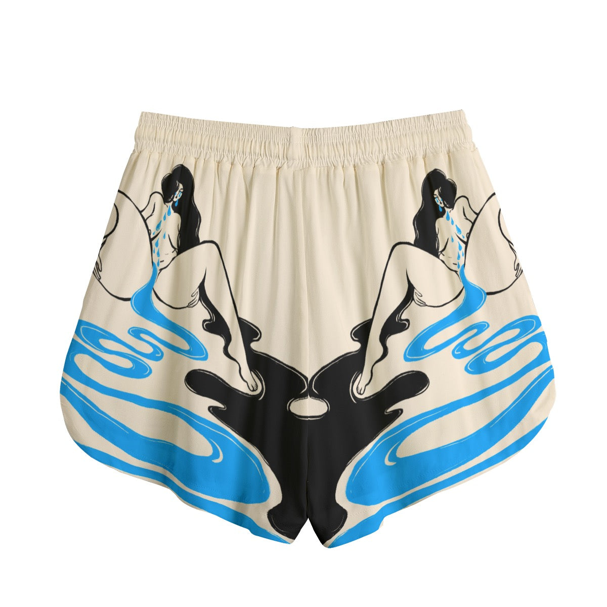 "Too Much" rayon shorts by ArtistNatalie, styled view