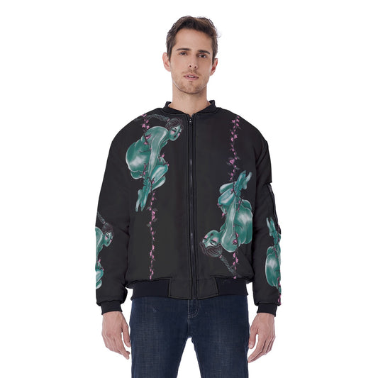 "Trust" unisex bomber jacket by ArtistNatalie, front view