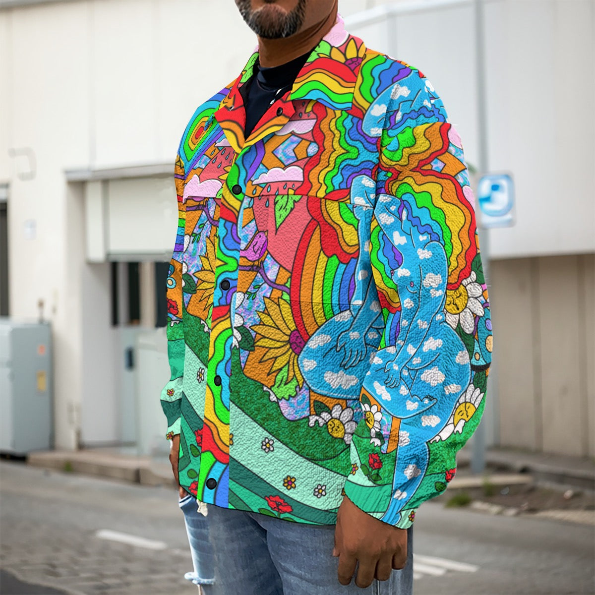 "Everything All At Once" jacket by ArtistNatalie, back view