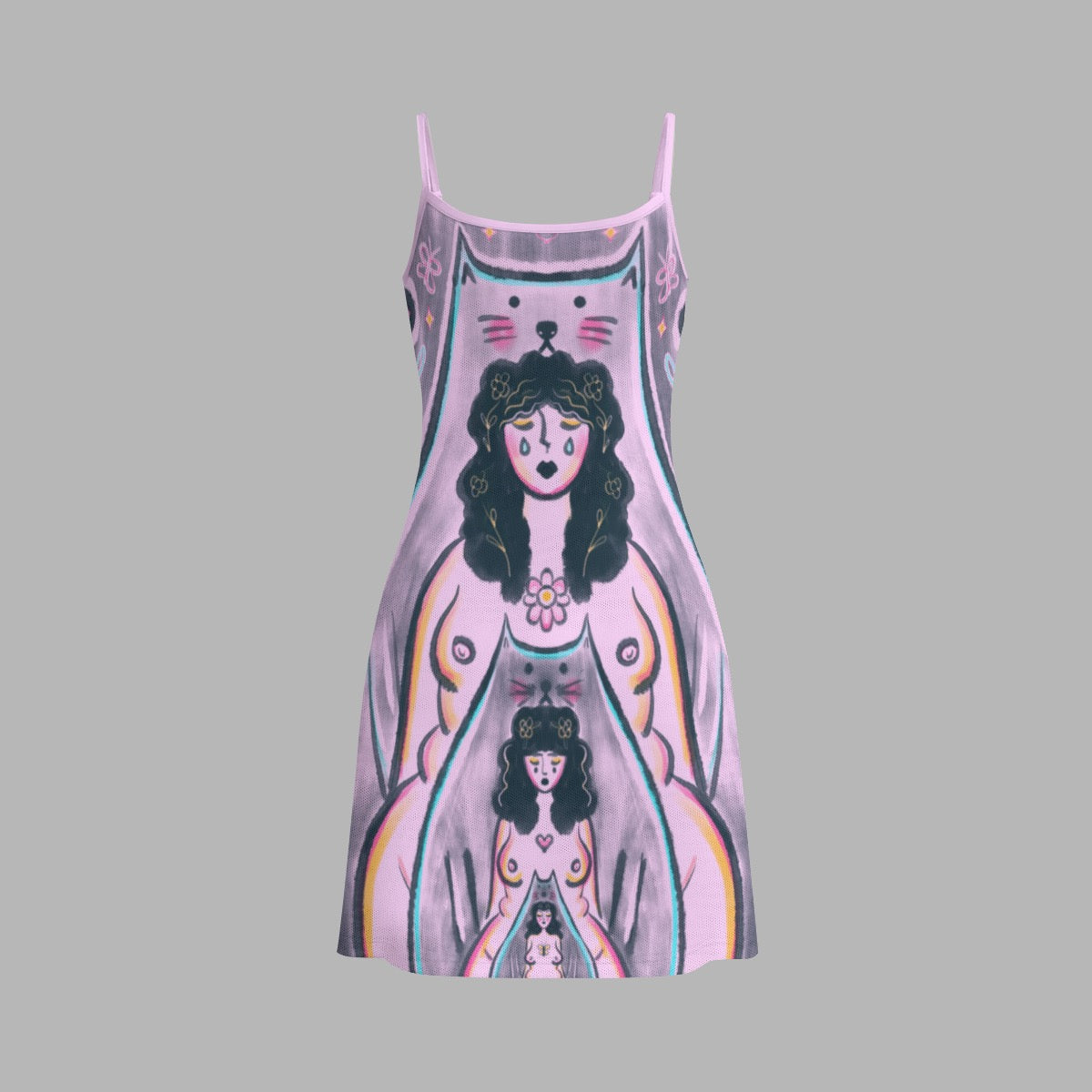 "Endless Being" mesh dress by ArtistNatalie, back view