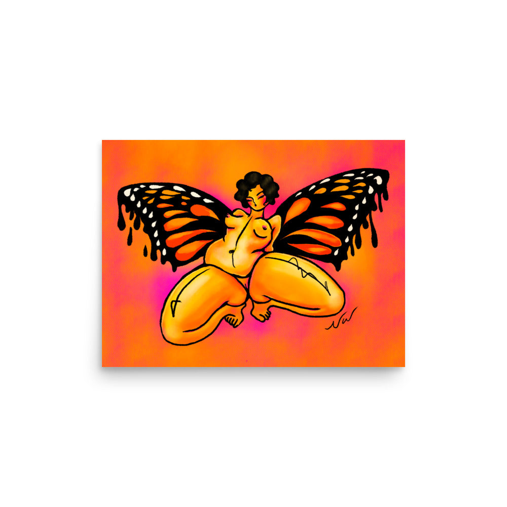 "Take Your Wings And Go" art print by ArtistNatalie, framed in a room setting