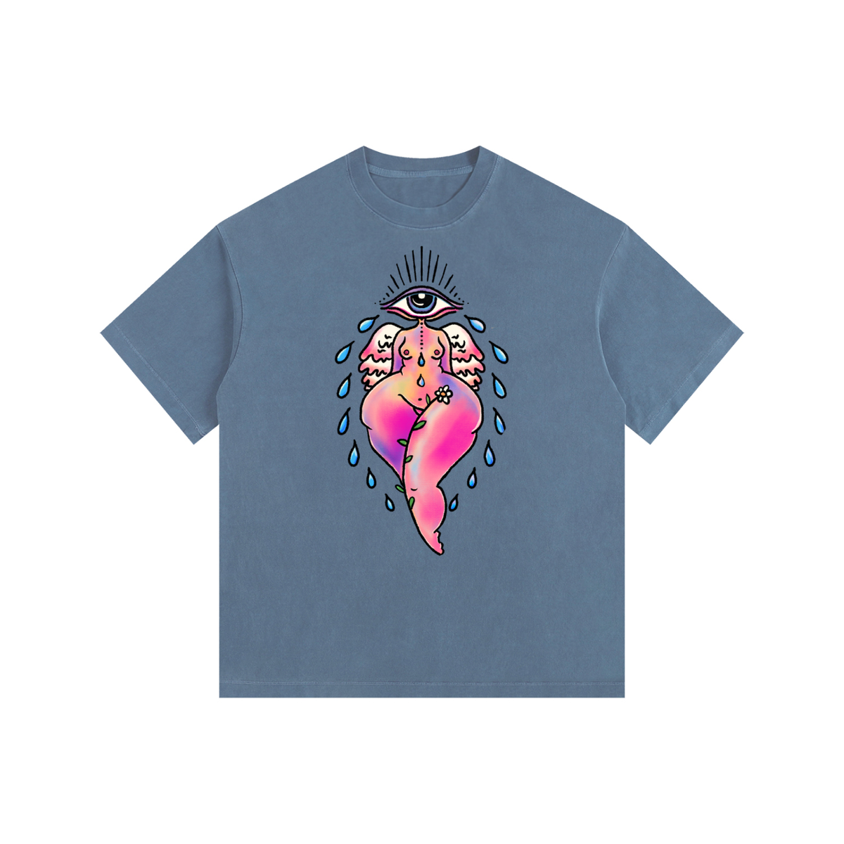 "EyeCon" retro washed cotton tee by ArtistNatalie, photo 3