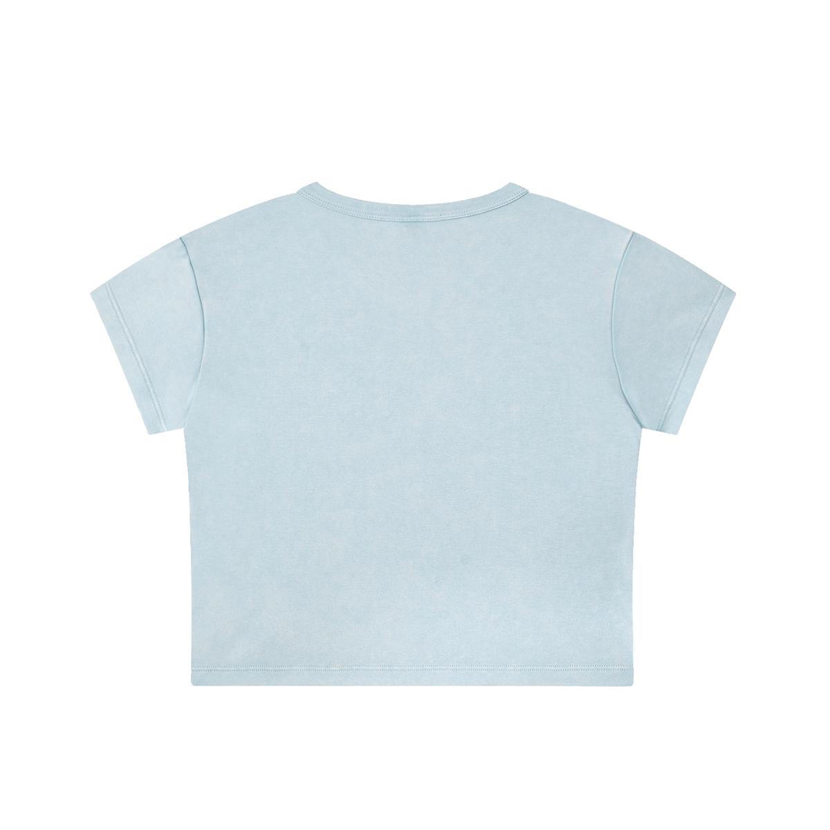 "Rainbow Alaska" acid-washed crop top by ArtistNatalie, back view