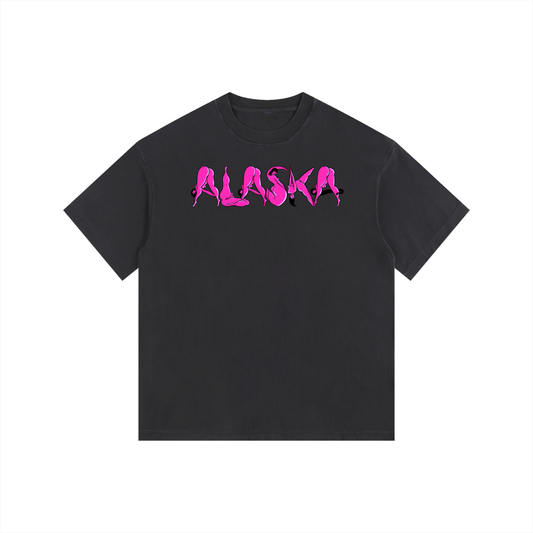 "Alaska" retro washed cotton tee by ArtistNatalie