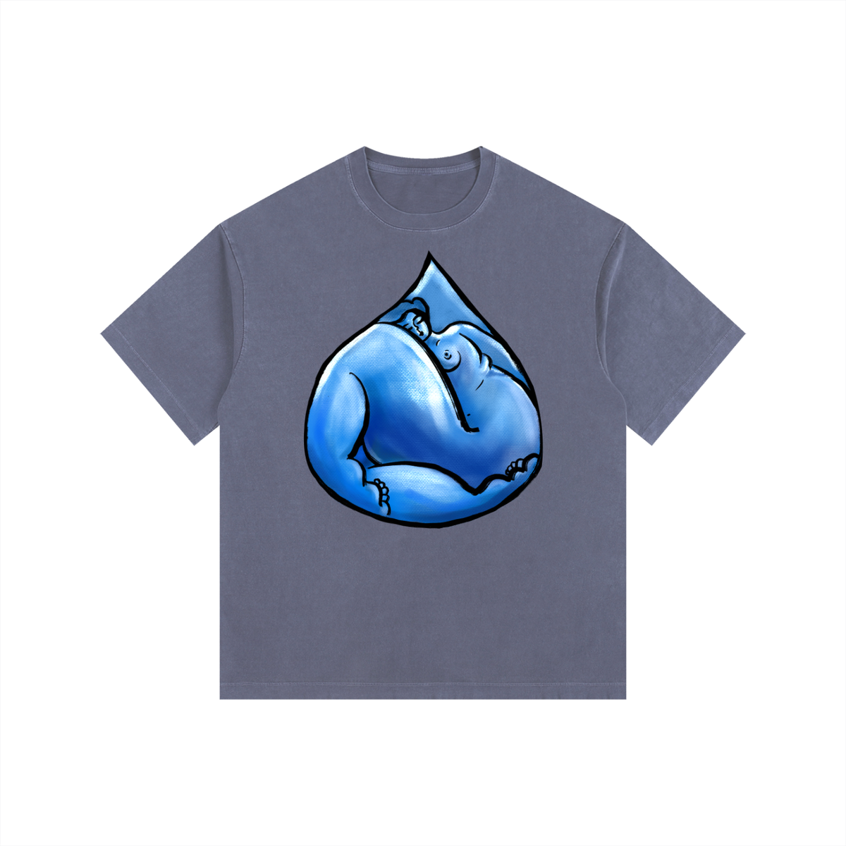 "Teardrop" retro washed cotton tee by ArtistNatalie, photo 5