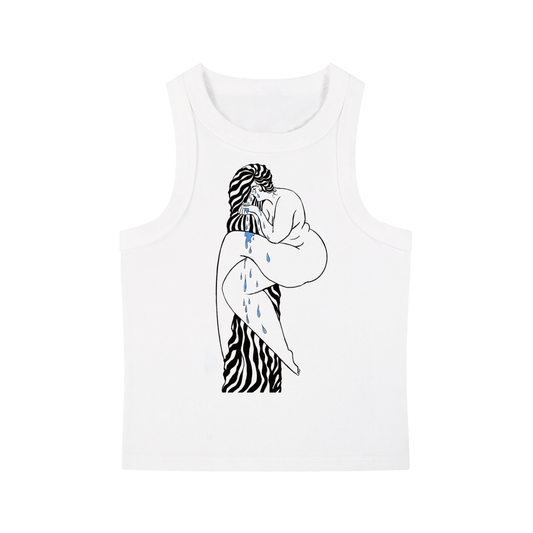 Overcome heavyweight washed tank top by ArtistNatalie, front view