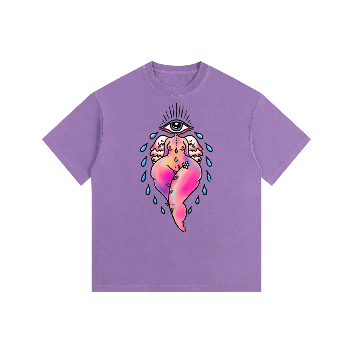 "EyeCon" retro washed cotton tee by ArtistNatalie