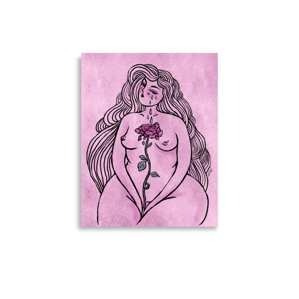 "Rosewater" art print by ArtistNatalie, print detail