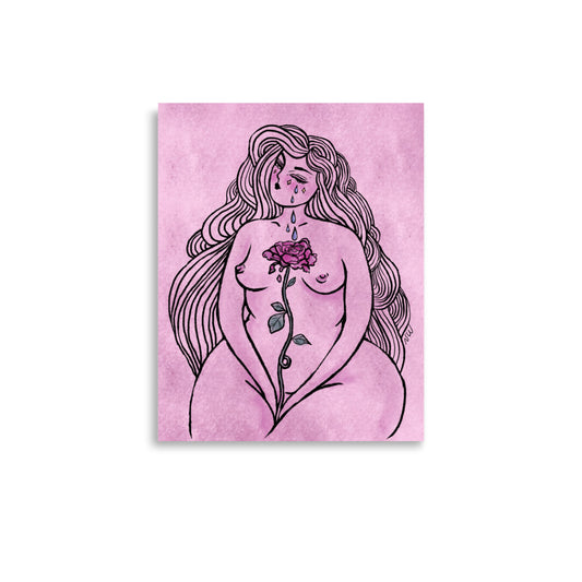 "Rosewater" art print by ArtistNatalie, print detail