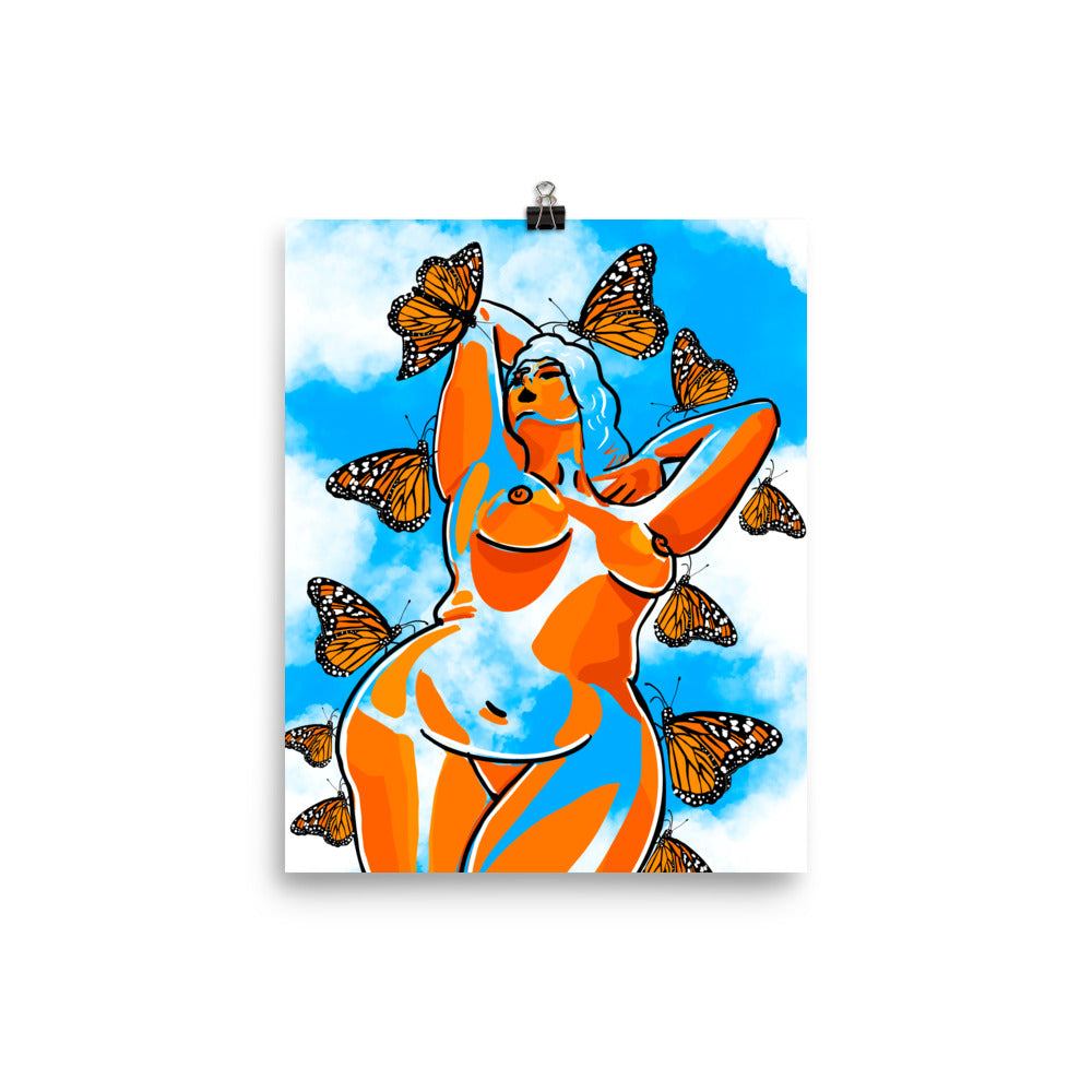 "Carried Away" art print by ArtistNatalie, framed in a room setting
