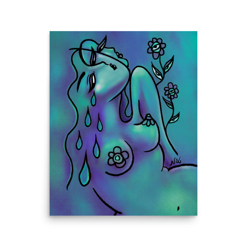 "Watch Over Me" art print by ArtistNatalie, framed in a room setting