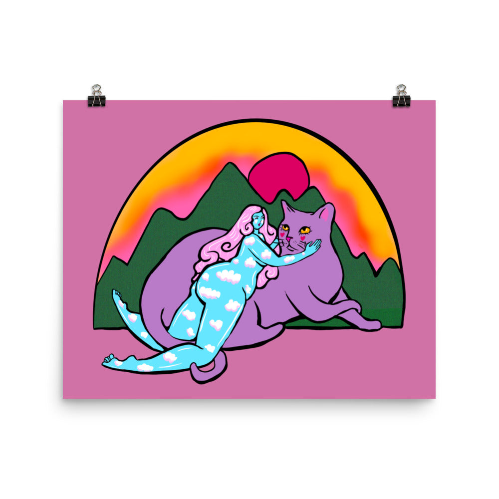 "Big Like Mountains" art print by ArtistNatalie, print detail