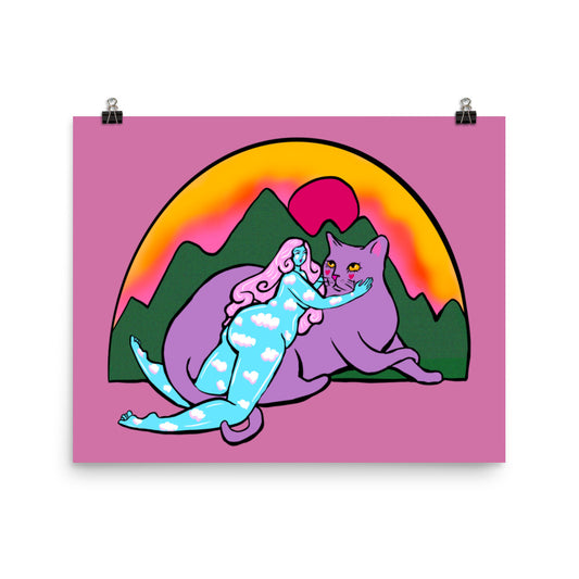 "Big Like Mountains" art print by ArtistNatalie, print detail