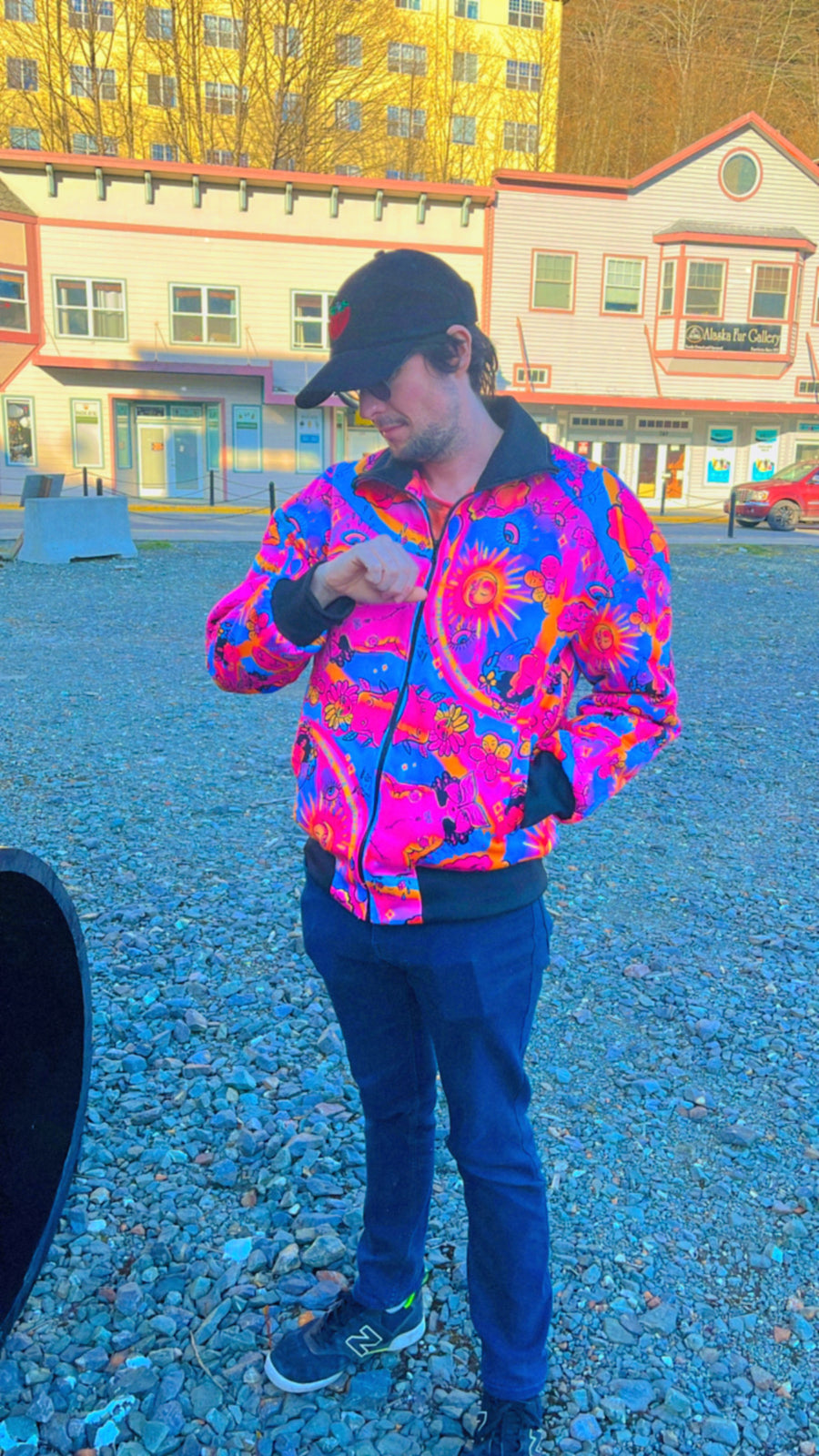 Customer wearing Mirror the Universe Jacket