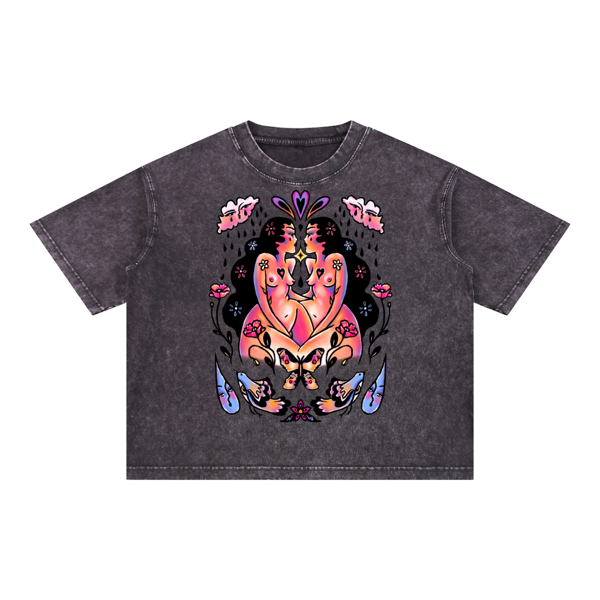 "Look Deep" boxy cotton tee by ArtistNatalie