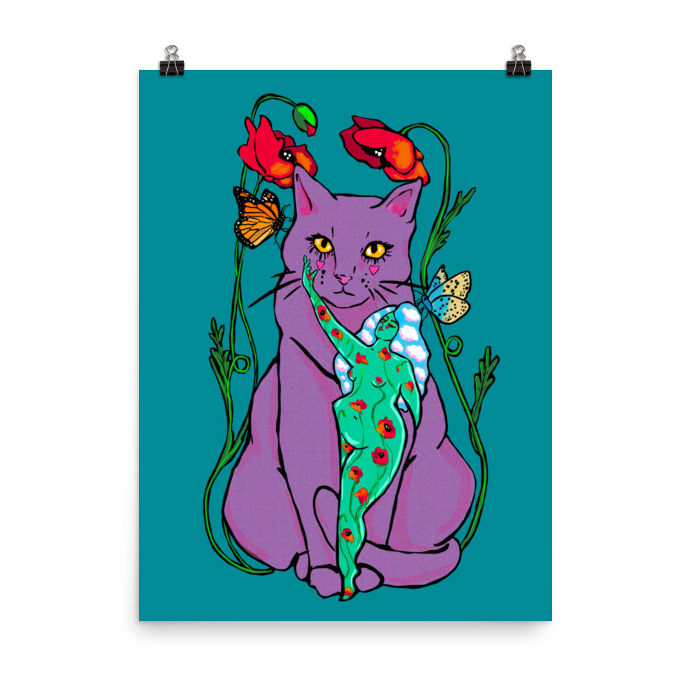 "No Space Or Time" art print by ArtistNatalie, framed in a room setting