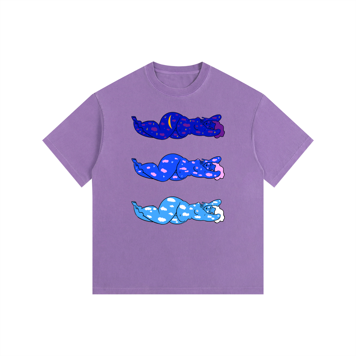 "Celestial Body" retro washed cotton tee by ArtistNatalie, photo 5