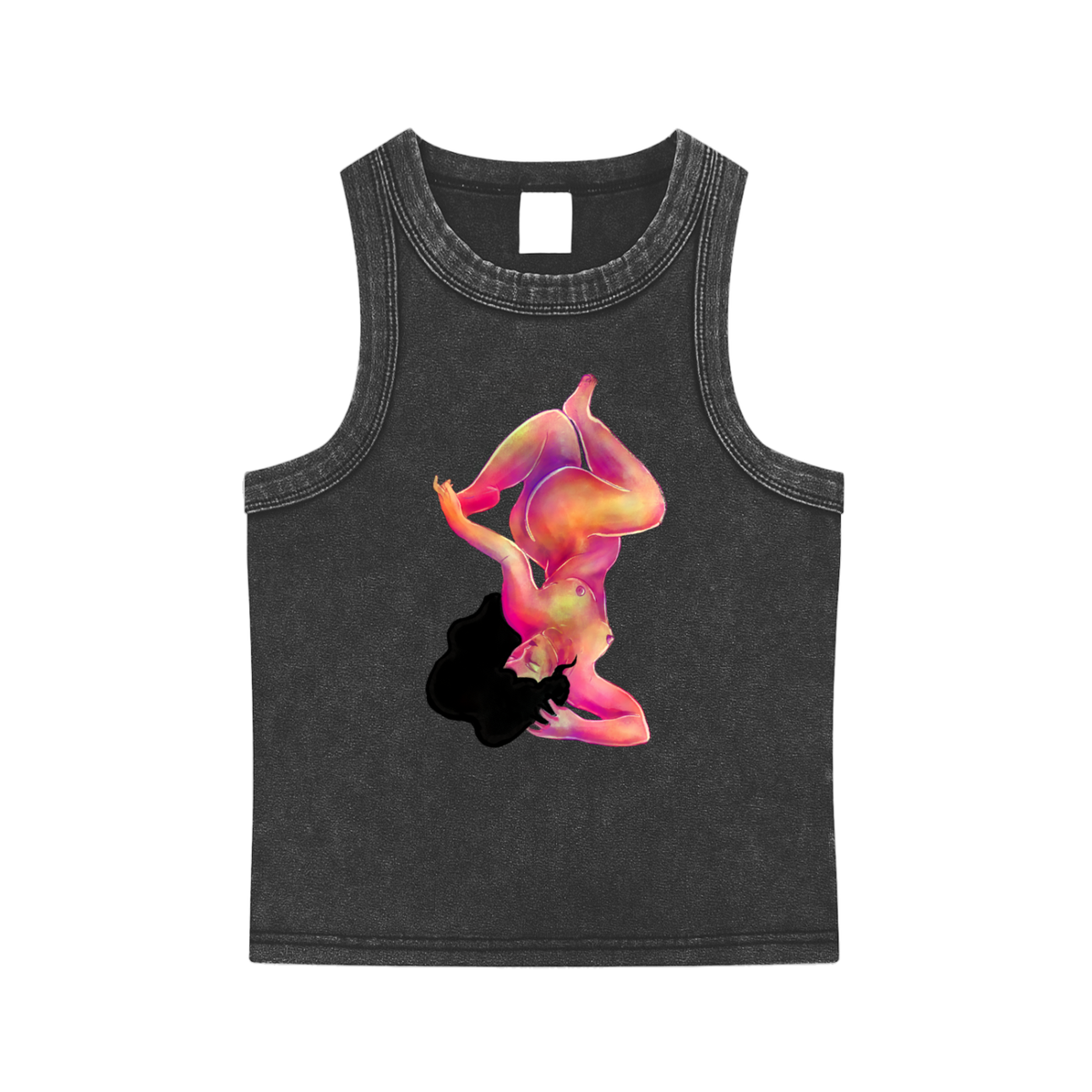 Be Myself heavyweight washed tank top by ArtistNatalie, front view