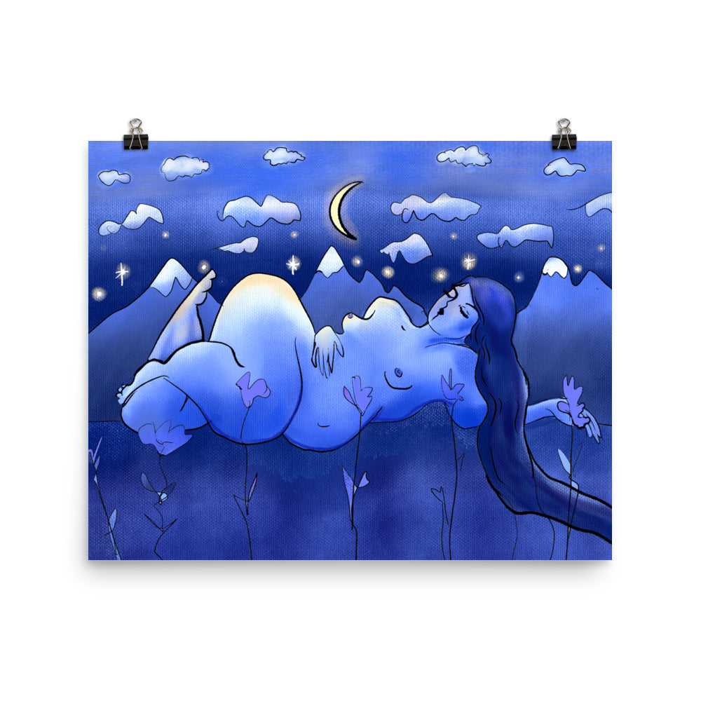 "Moon Kissed" art print by ArtistNatalie, print detail