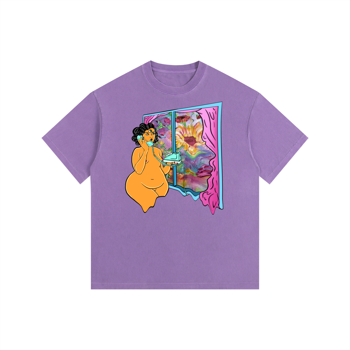 "Can't Talk Right Now" retro washed cotton tee by ArtistNatalie