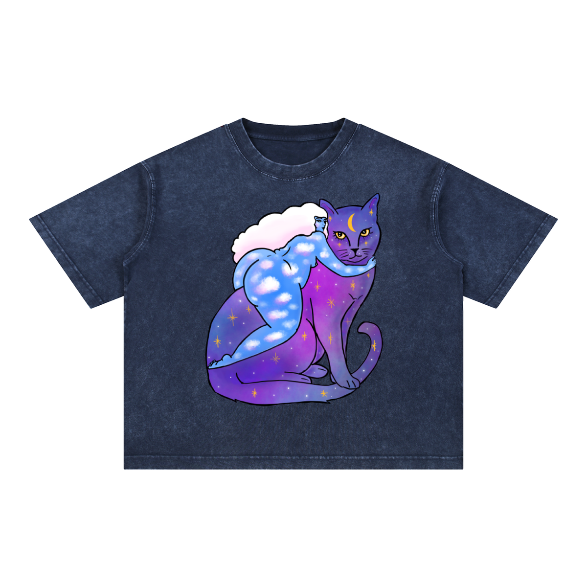 "Guardian" boxy cotton tee by ArtistNatalie