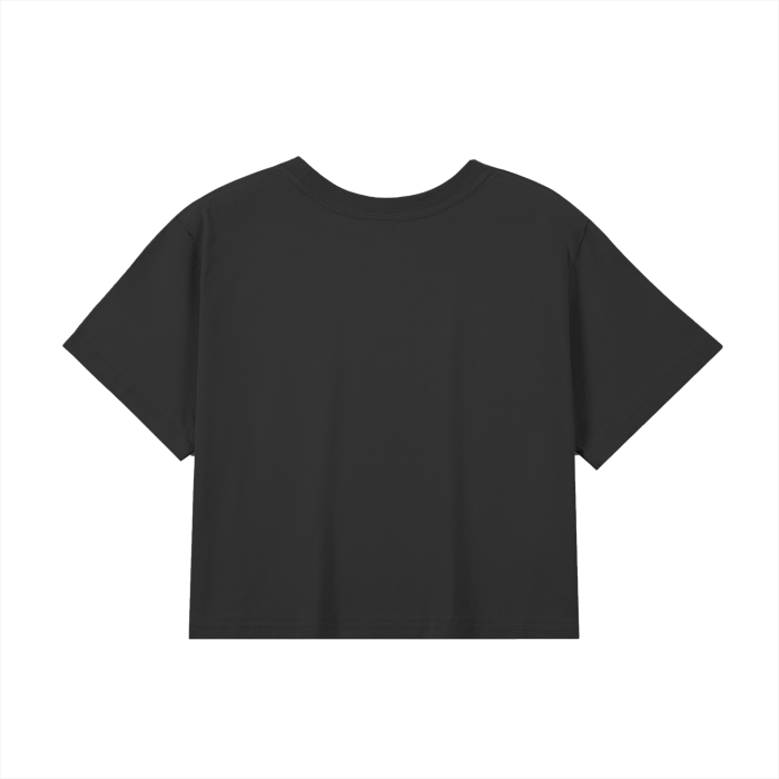 "Can't Talk Right Now" fitted baby tee by ArtistNatalie, back view