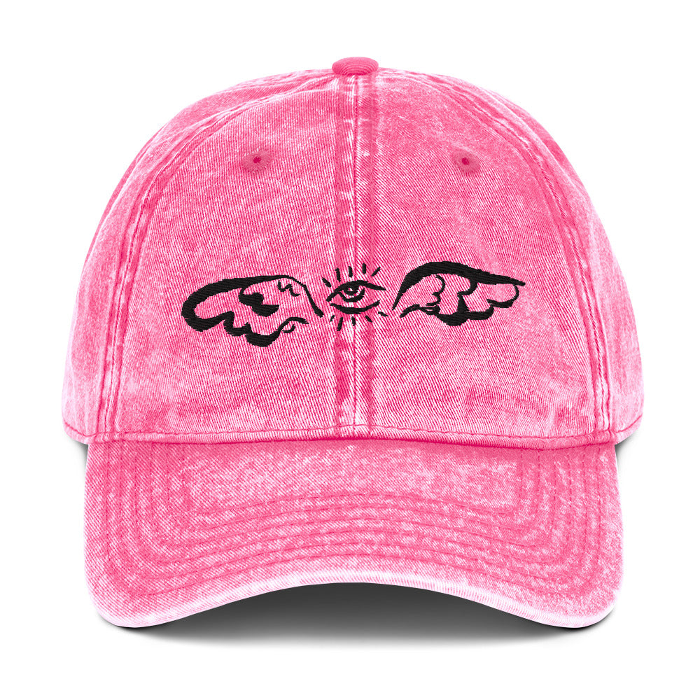 "Angel Eye" vintage cotton twill cap by ArtistNatalie