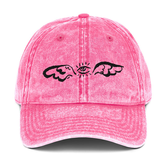 "Angel Eye" vintage cotton twill cap by ArtistNatalie