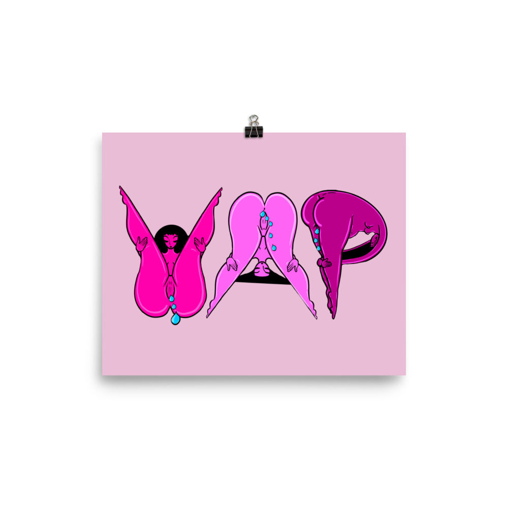 "WAP" art print by ArtistNatalie, framed in a room setting